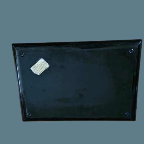 Couroc Monterey California Black Lacquer Gold and Wood Inlay Mushroom Tray - Picture 4 of 5